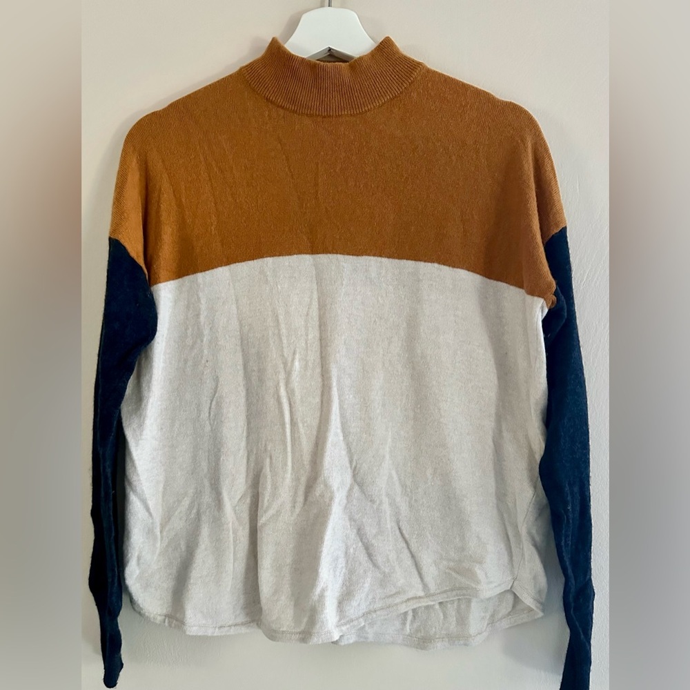 Madewell Turtleneck Colorblock Sweater